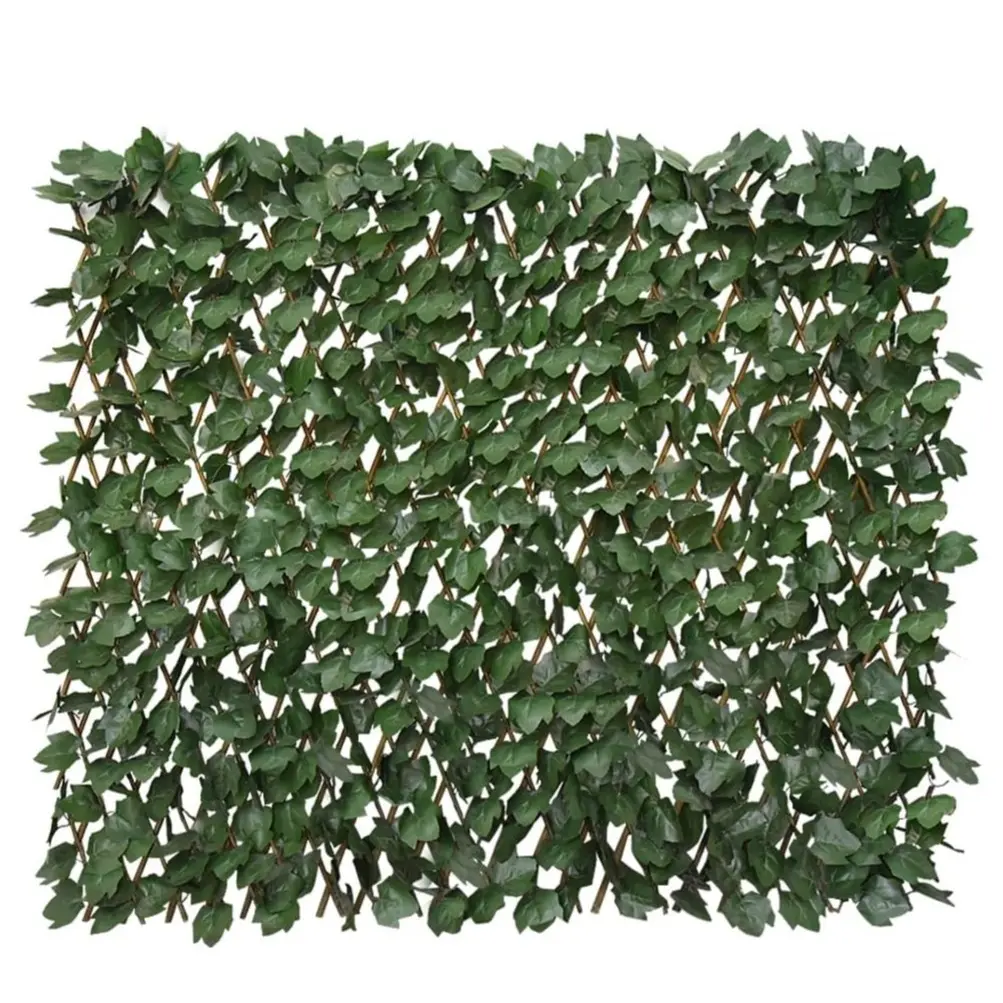Expandable Artificial Ivy Lattice Privacy Fence Screen, Garden Fencing Panel with Realistic Leaves, Porch-Patio Decor Solution, Vertical Garden Trellis for Backyard Unsightly View Hiding