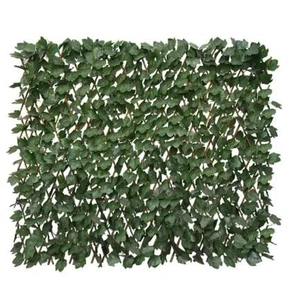 Expandable Artificial Ivy Lattice Privacy Fence Screen, Garden Fencing Panel with Realistic Leaves, Porch-Patio Decor Solution, Vertical Garden Trellis for Backyard Unsightly View Hiding