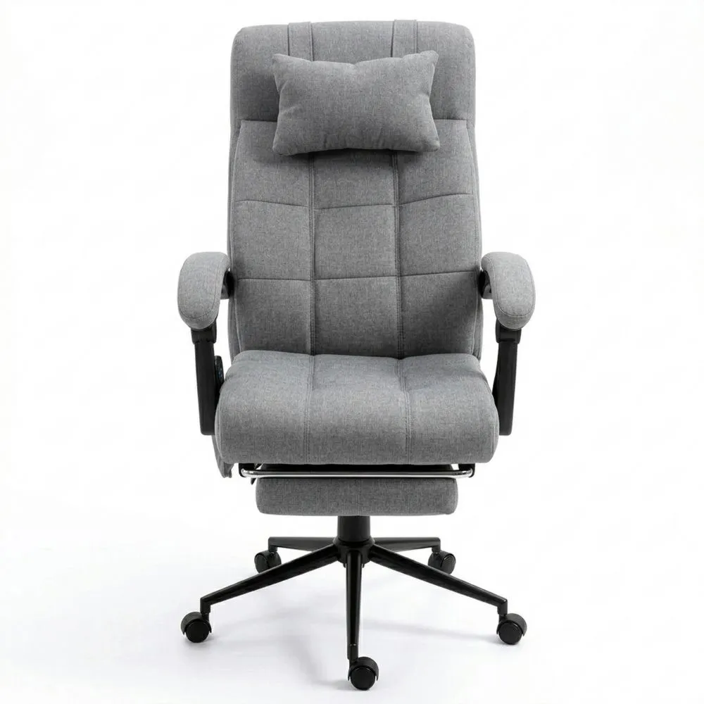 Silla de Oficina Giratoria con Masaje y Función de Calefacción, Ajustable en Altura y Reclinable