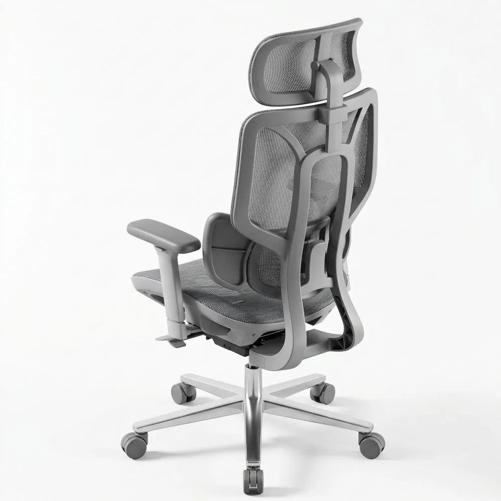 Silla de Oficina Ergonómica con Soporte Lumbar Dinámico y Reposacabezas