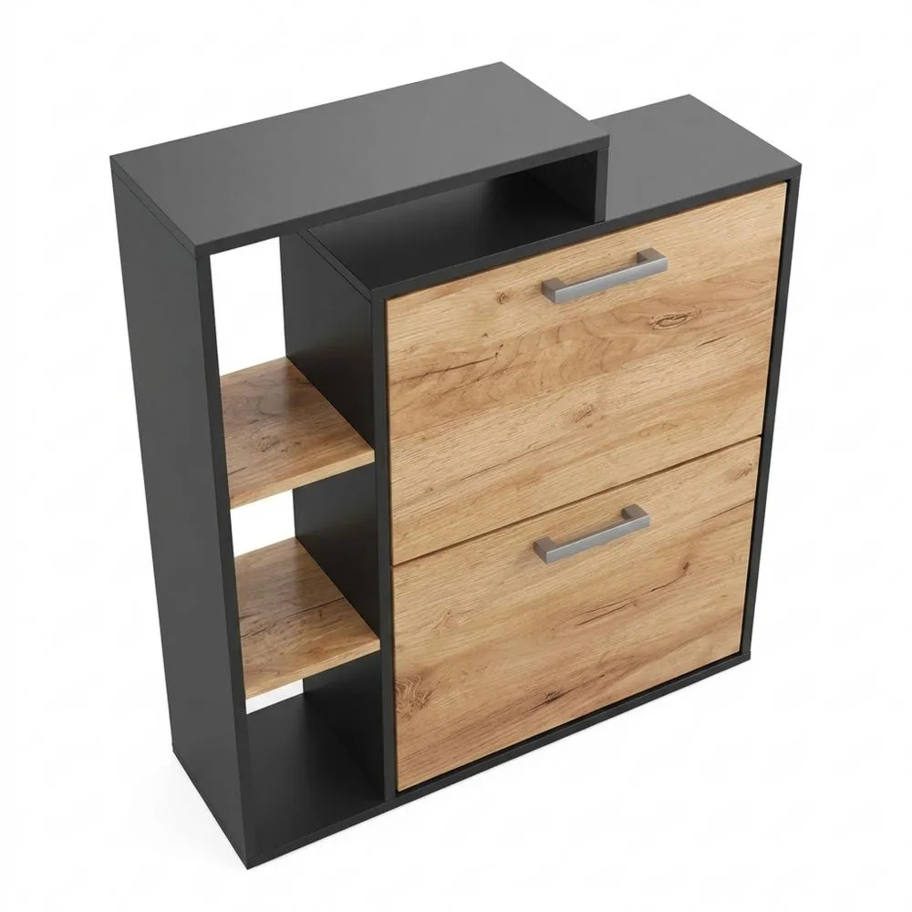 Armario Zapatero Plegable para Ahorro de Espacio con Estantes