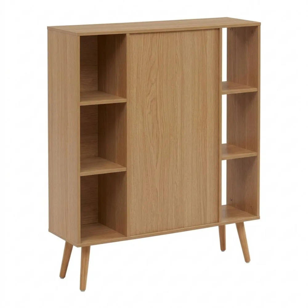 Zapatero Blanco y Roble, 80 x 23.5 x 97.5 cm