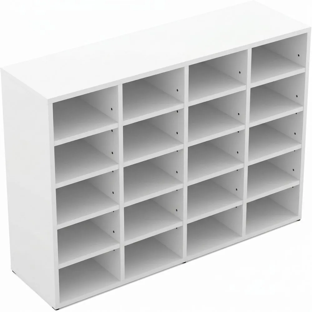 Armario para Zapatos Blanco, 104 x 65.5 cm, Almacenamiento Ordenado de Calzado y Accesorios