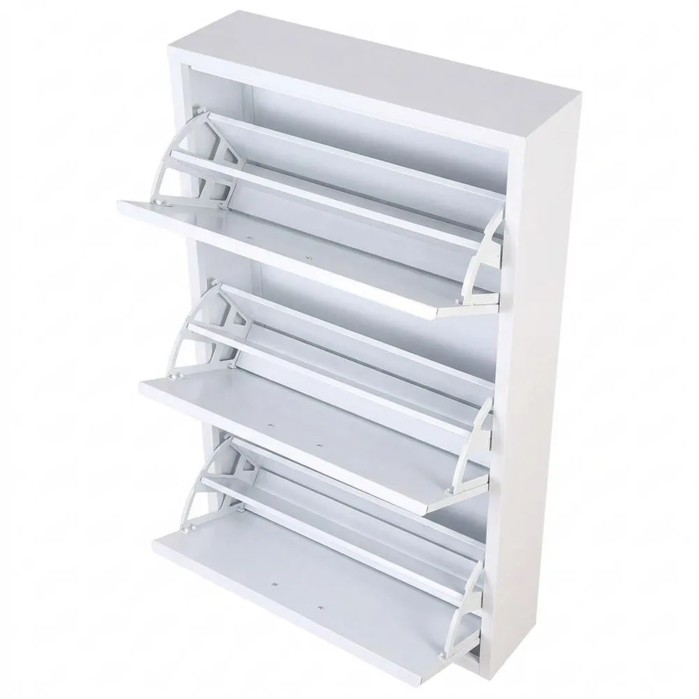 Zapatero Estrecho con 3 Puertas Abatibles para 18 Pares