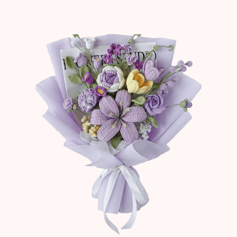 Crocheted Bouquets – Handmade – Bouquet Arrangement – No Maintenanc