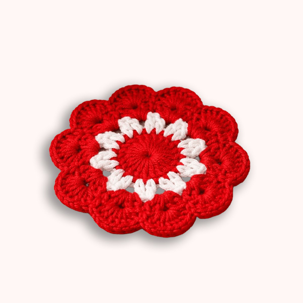Crochet Coaster – 5 Flower Styles Desk or Dining Table Decor