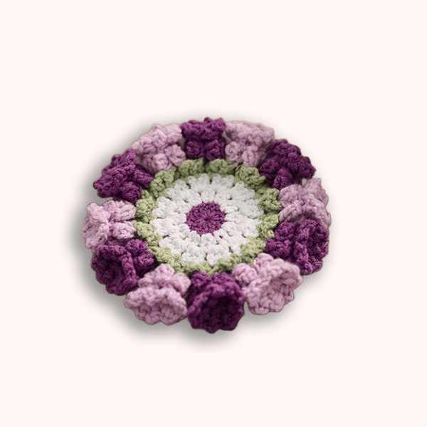 Crochet Coaster – Lily of the Valley Flowers Available in Twelve Styles