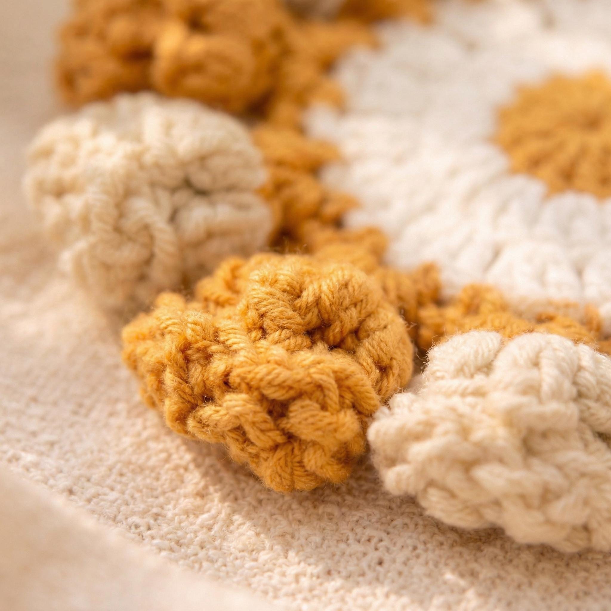 Handmade Crochet Coasters – 12 Colors – Floral Design – Approx. 10 cm