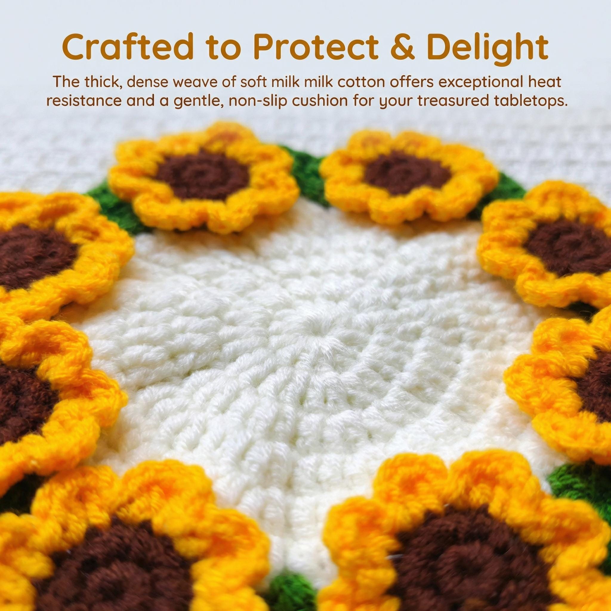 Crochet Coaster Set – Flower Shaped – Handmade