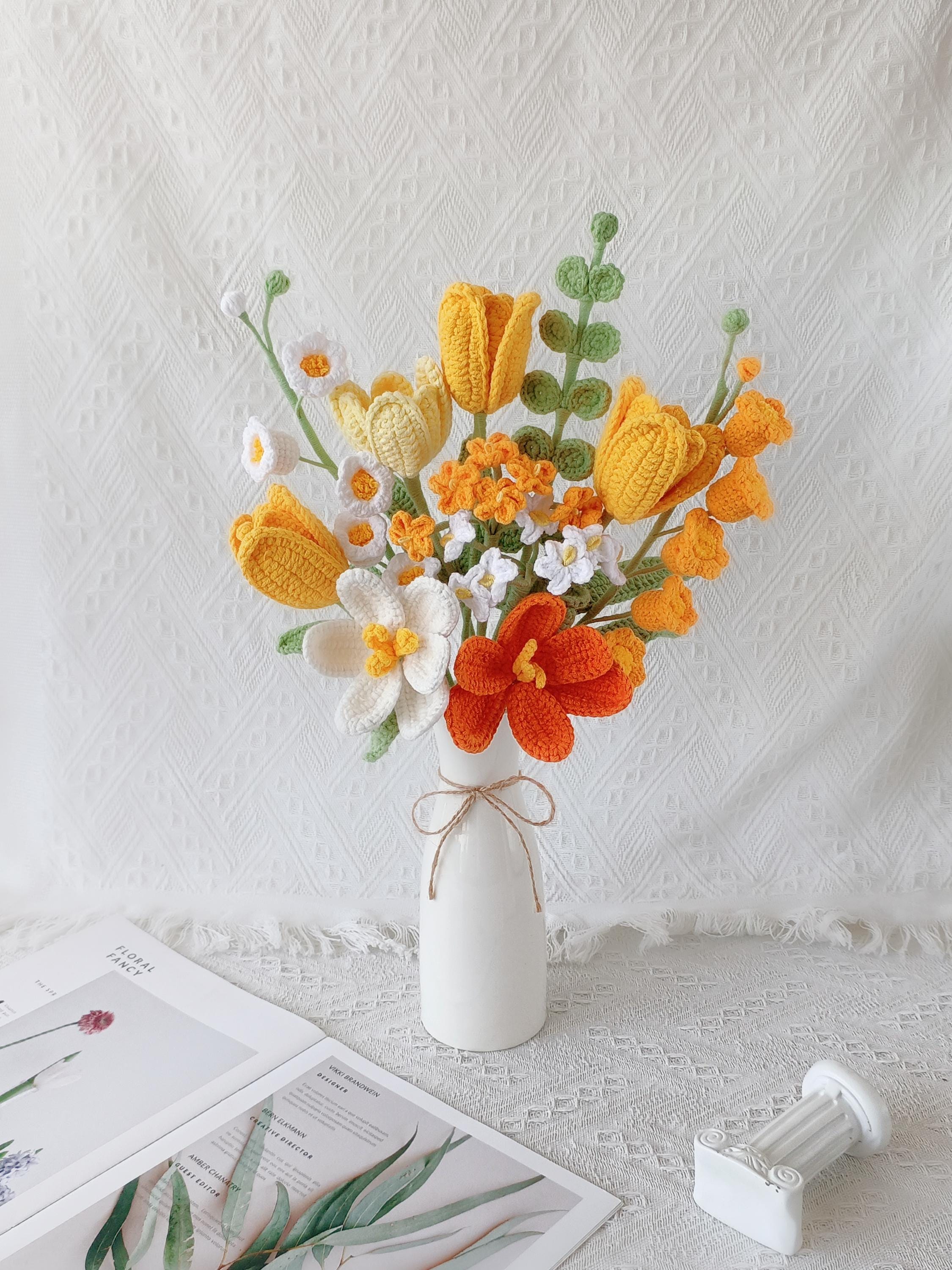 Crochet Flowers – Handmade – Suitable for Mother's Day, Anniversary, Wedding, Graduation, Holiday, or Birthday