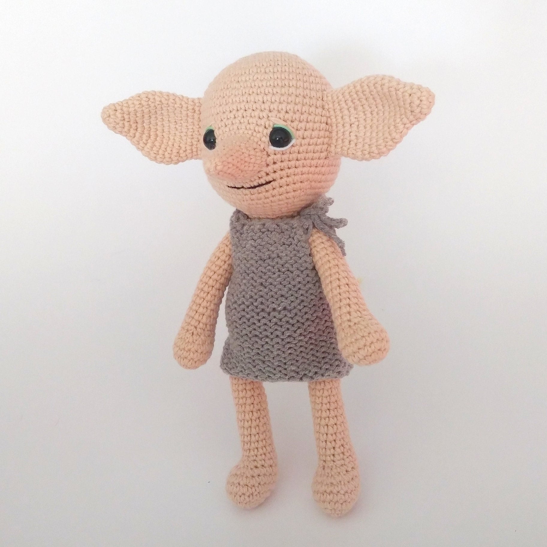 Handmade Crochet Elf – Curtain Holder or Toy – Organic Cotton – Washable – Baby Room Accen