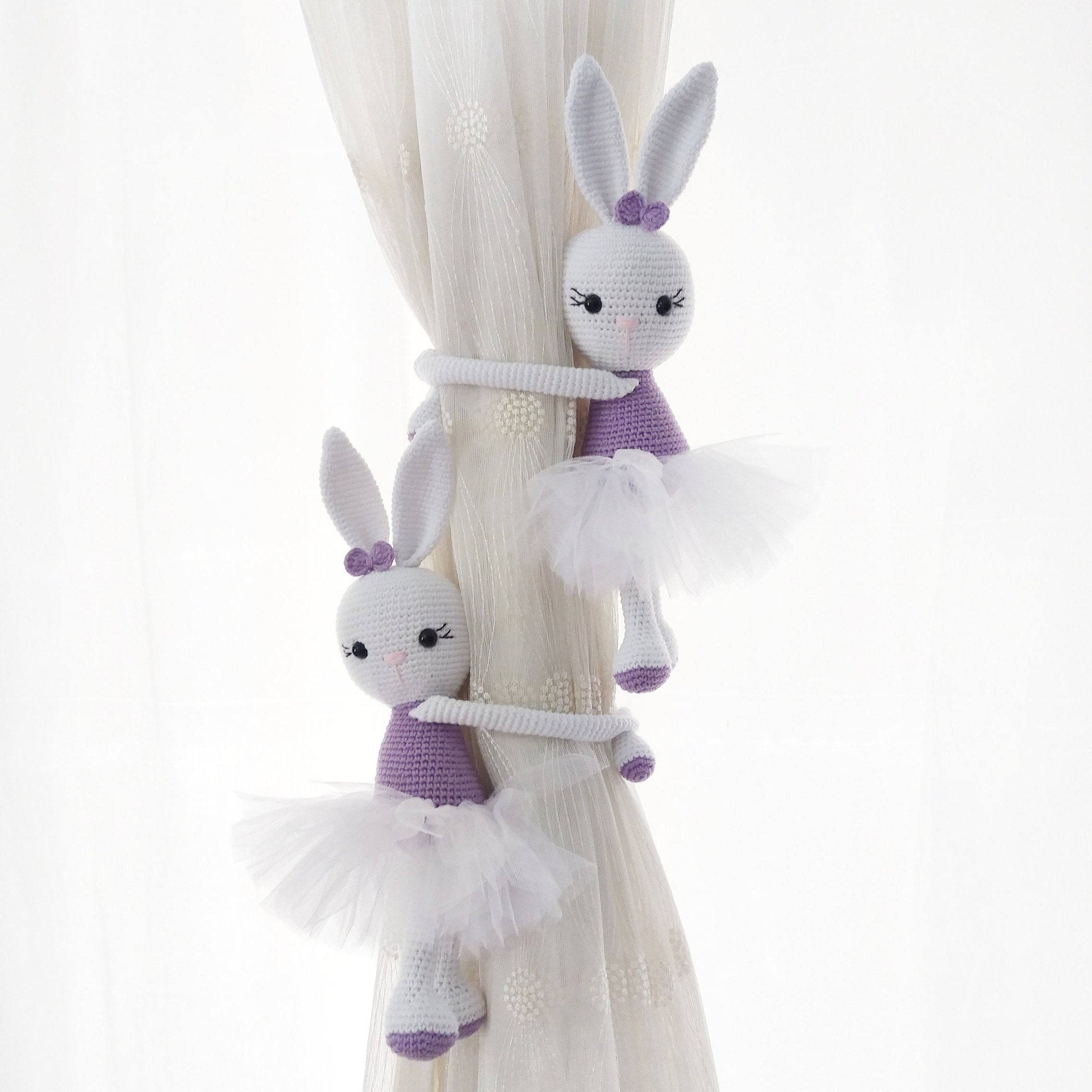 Curtain Tie-back Hook — Healthy, Antibacterial Ballet Bunny Design
