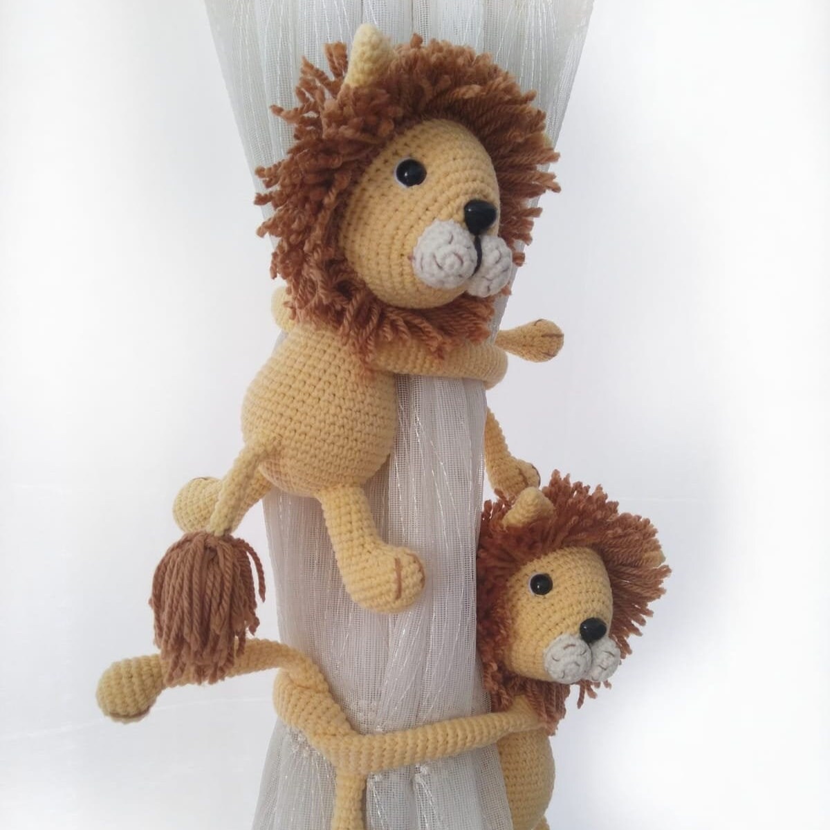 Crochet Lion Nursery Decor – Curtain Holder – Handmade – Suitable for Children