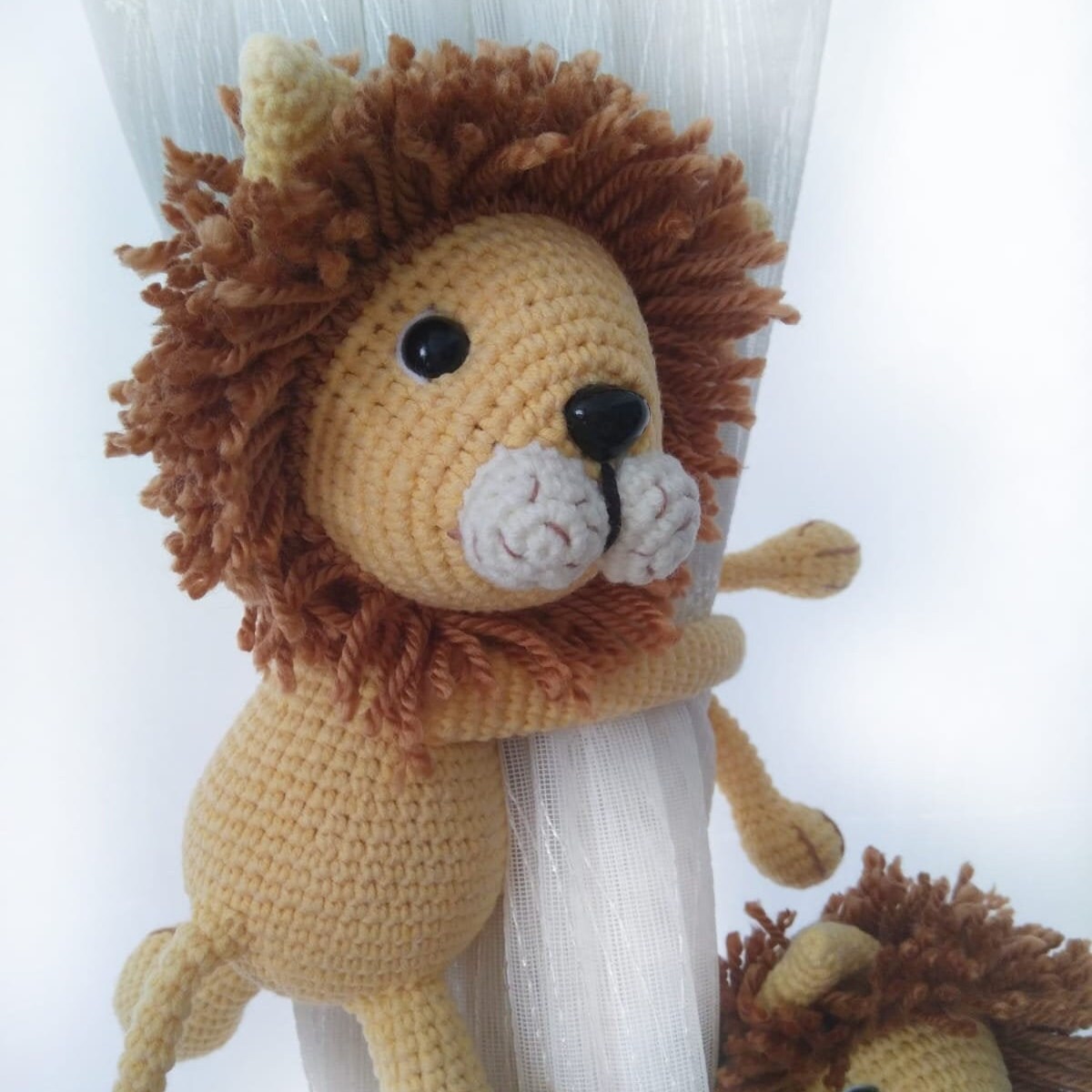 Crochet Lion Nursery Decor – Curtain Holder – Handmade – Suitable for Children