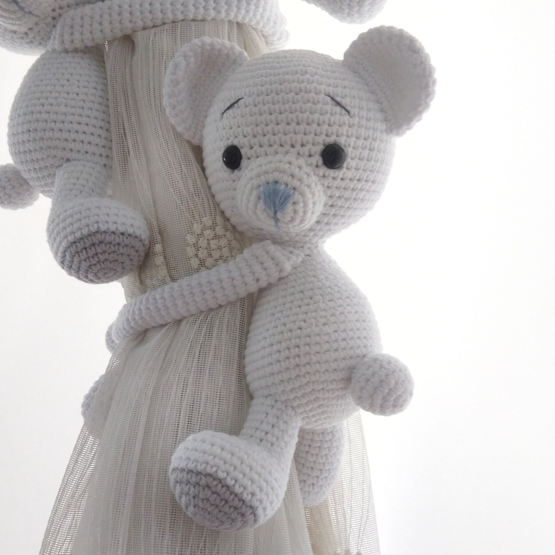 Crochet Bear Nursery Decor – Curtain Holder – Handmade – Suitable for Children – Teddy Bear Theme