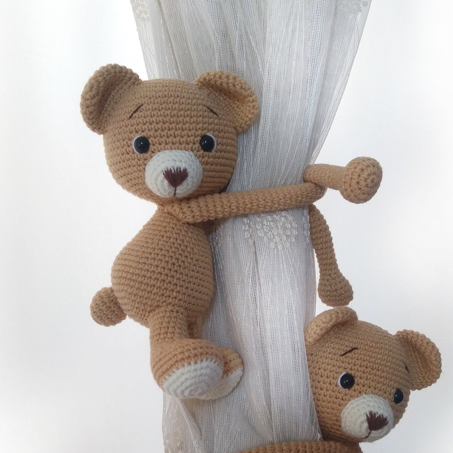 Crochet Bear Nursery Decor – Curtain Holder – Handmade – Suitable for Children – Teddy Bear Theme