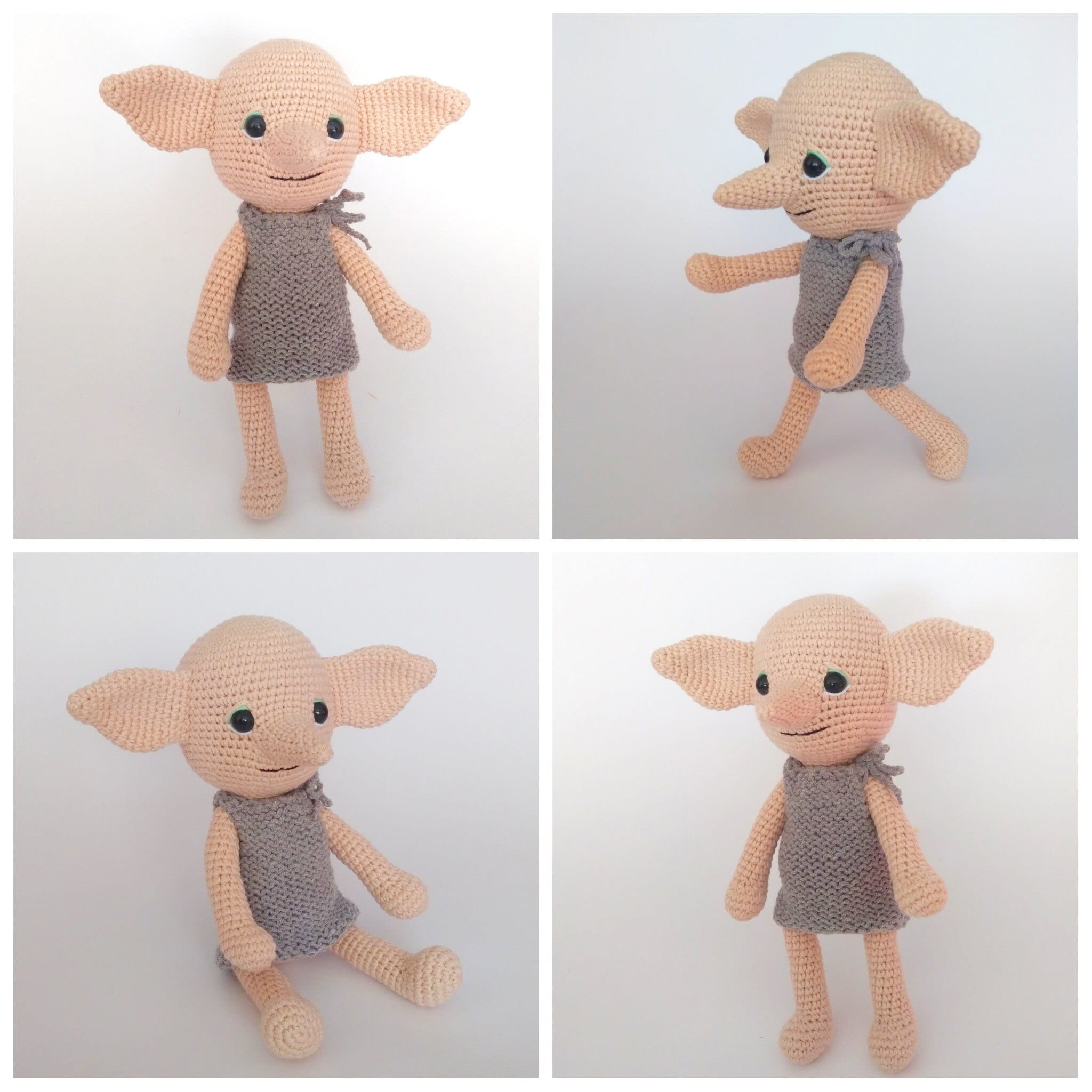 Handmade Crochet Elf – Curtain Holder or Toy – Organic Cotton – Washable – Baby Room Accen