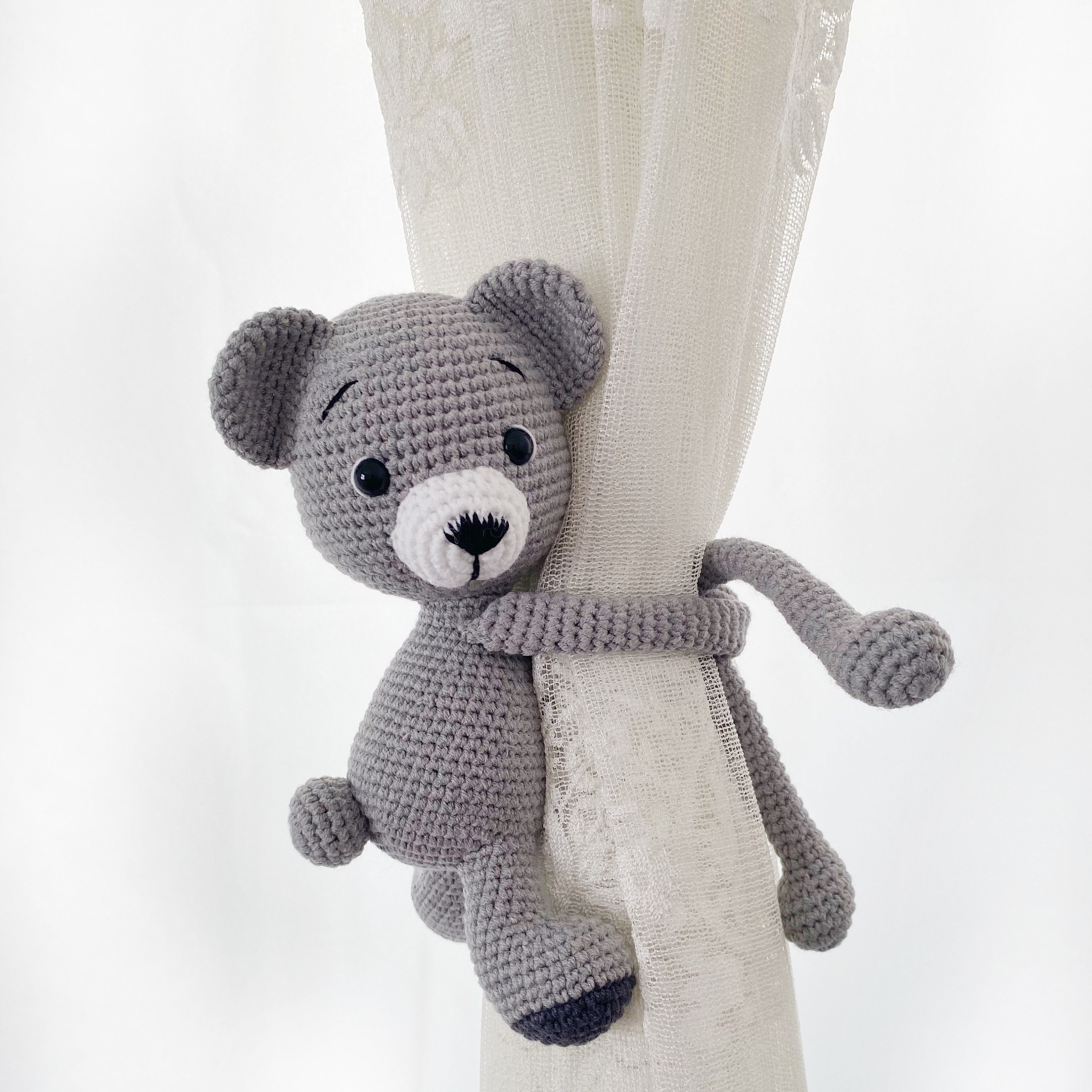 Crochet Bear Nursery Decor – Curtain Holder – Handmade – Suitable for Children – Teddy Bear Theme