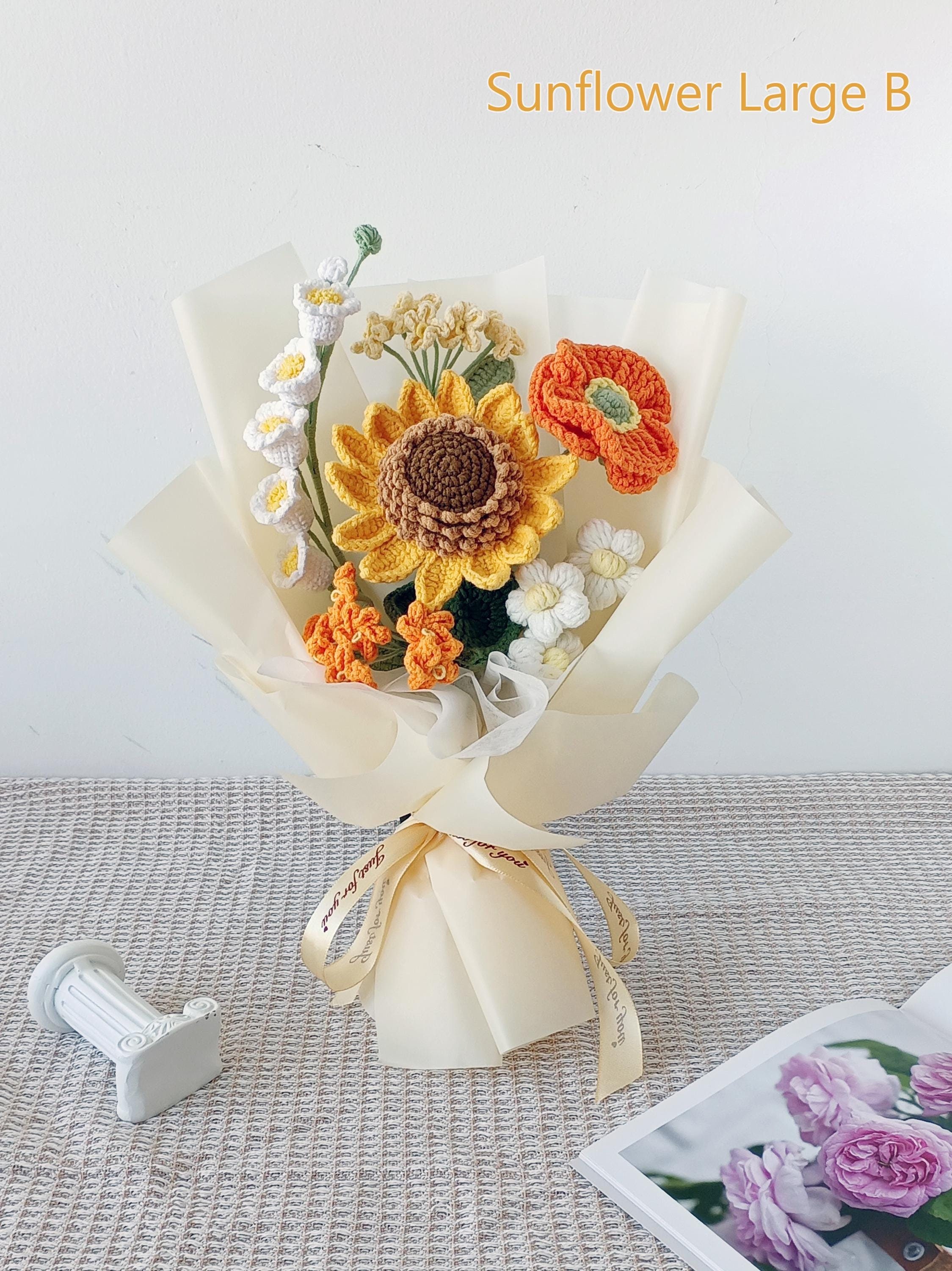 Crocheted Bouquets – Handmade – Bouquet Arrangement – No Maintenanc