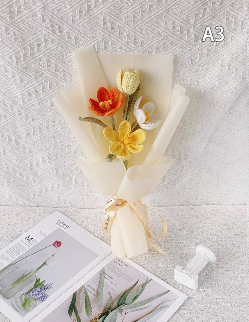 Crochet Flowers – Handmade – Suitable for Mother's Day, Anniversary, Wedding, Graduation, Holiday, or Birthday