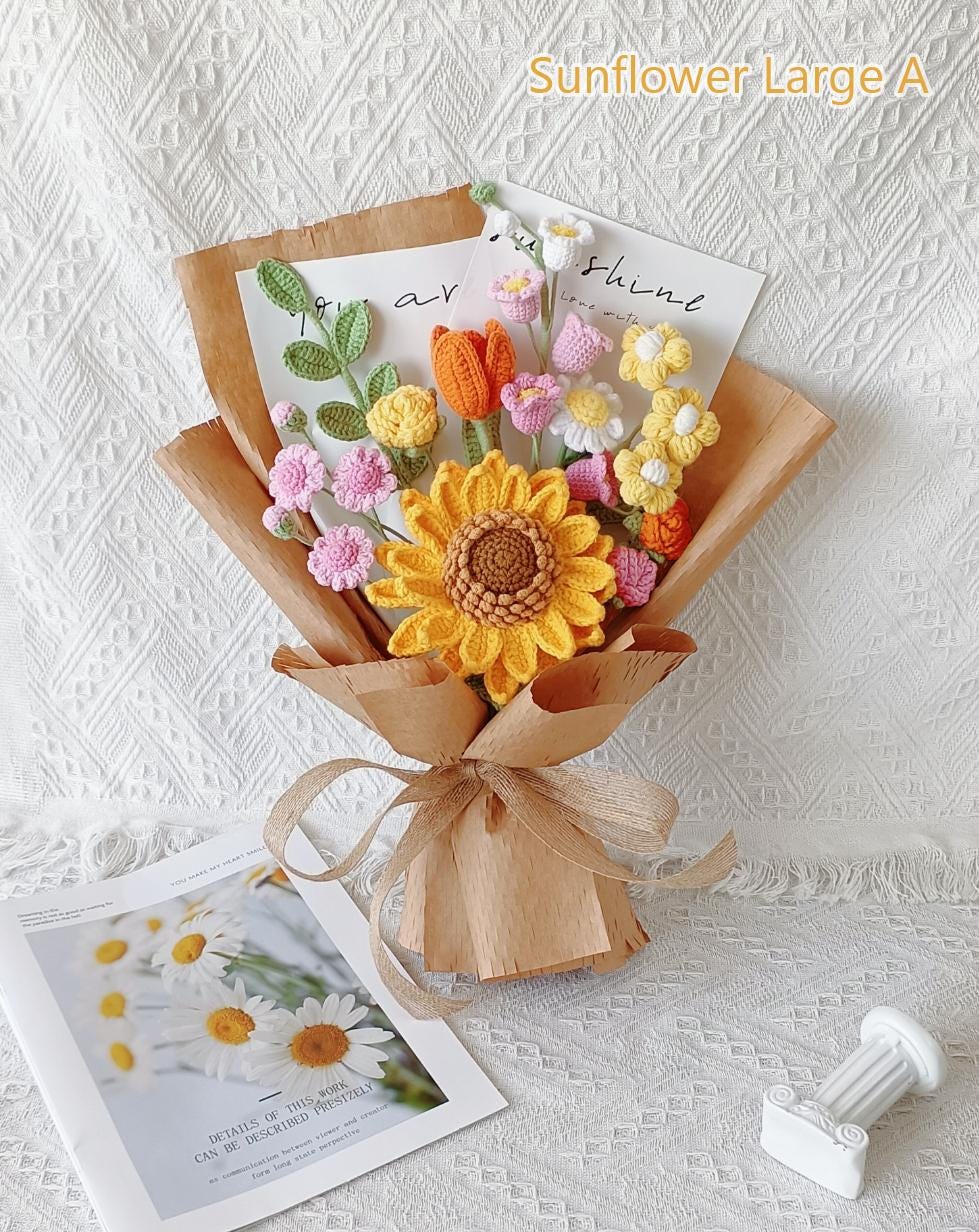 Crocheted Bouquets – Handmade – Bouquet Arrangement – No Maintenanc