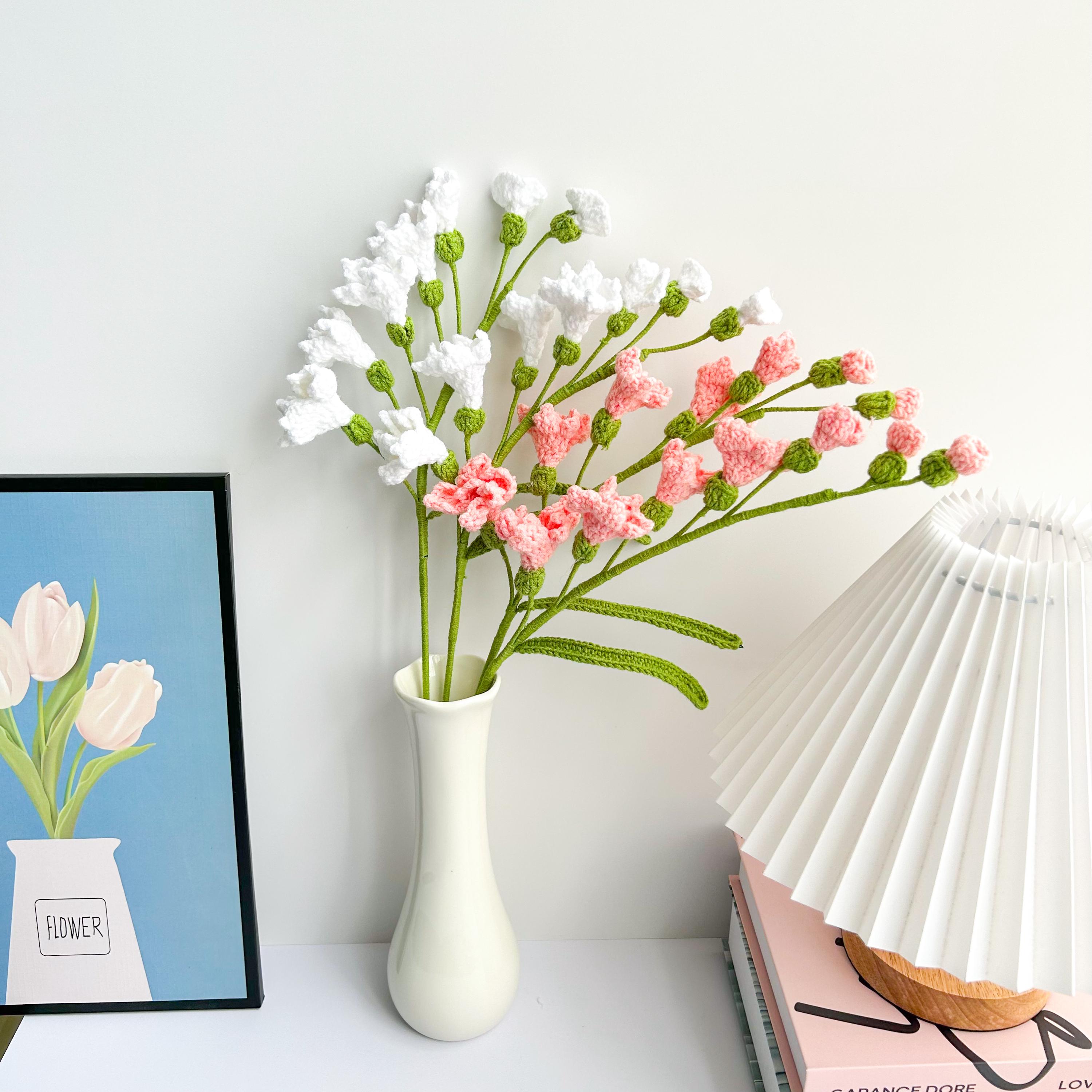 Handmade Crochet Flower Bouquet: Rose, Tulip, Sunflower - Home Decor