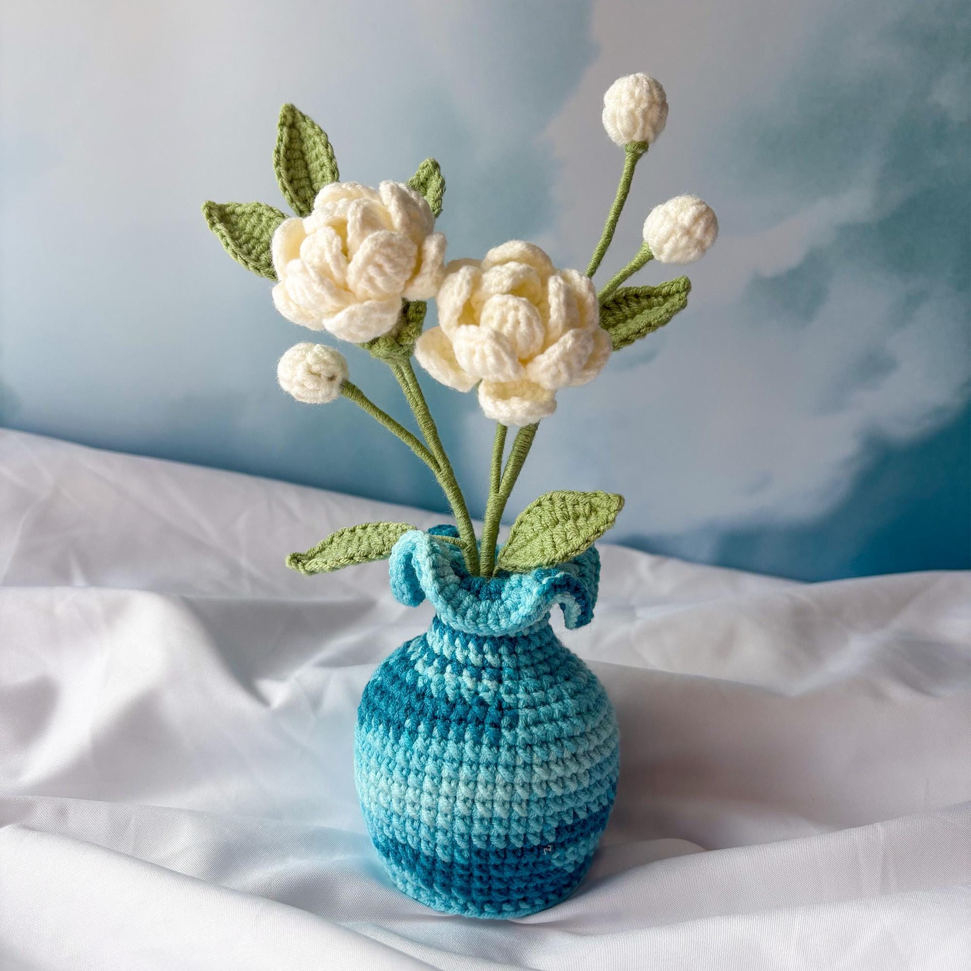 Handmade Crochet Lotus – For Vase Arrangement – Personalized Gift Option