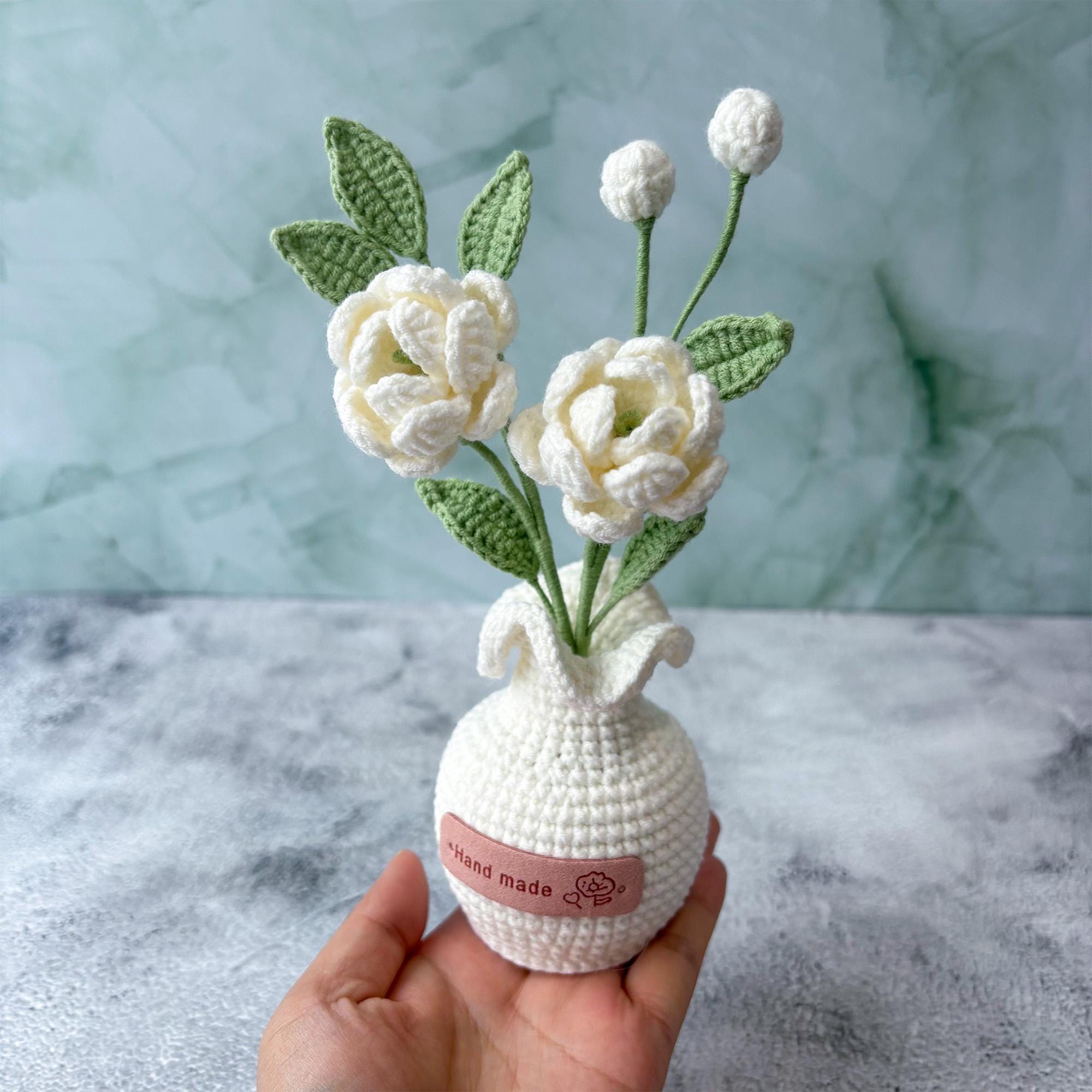 Handmade Crochet Lotus – For Vase Arrangement – Personalized Gift Option