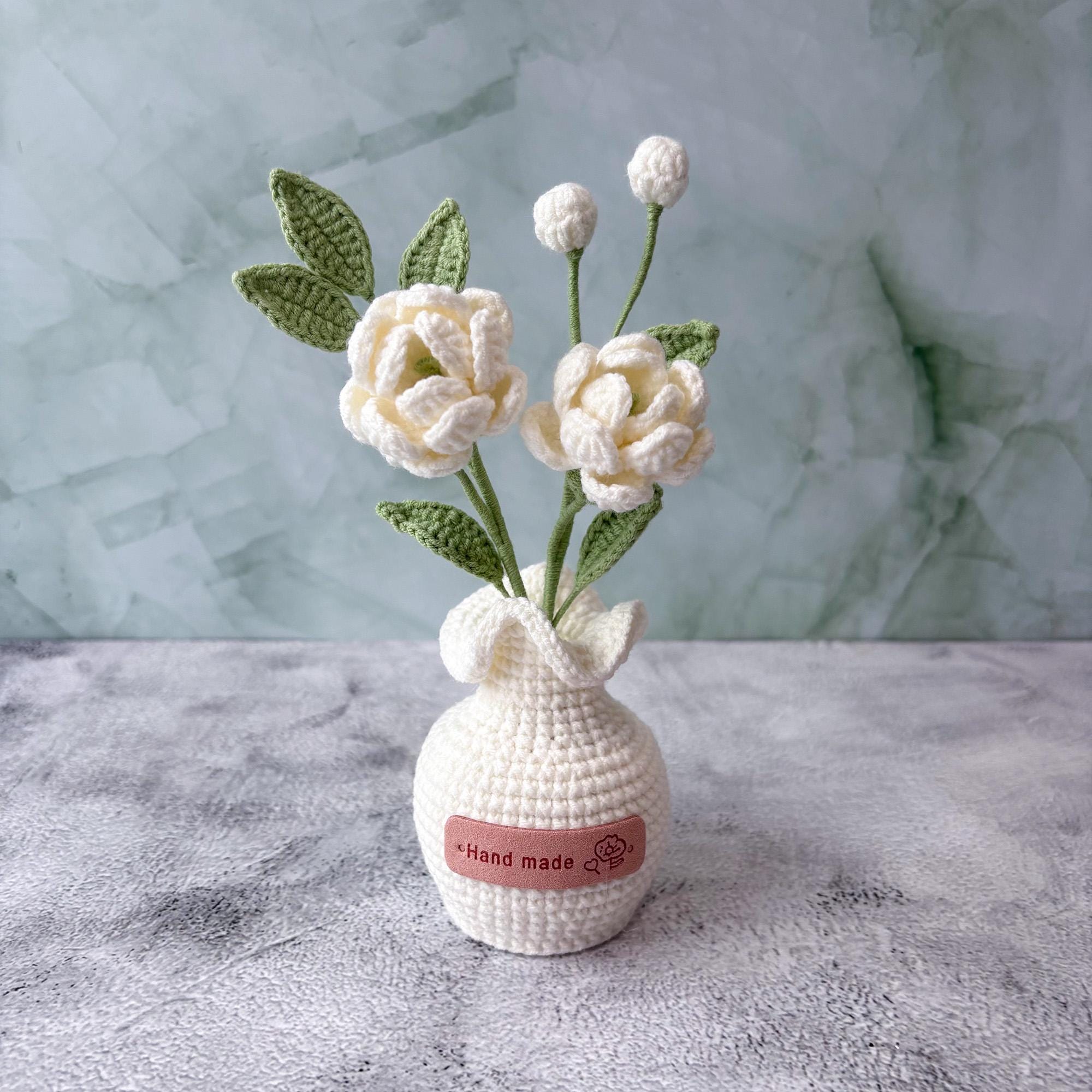 Handmade Crochet Lotus – For Vase Arrangement – Personalized Gift Option