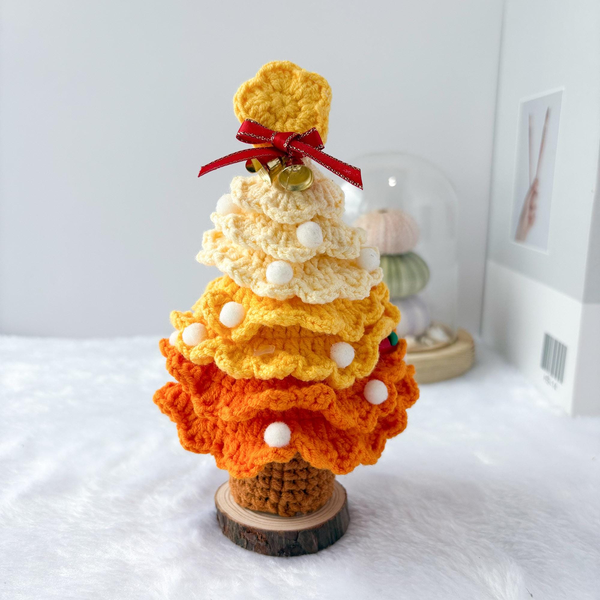 Crochet Christmas Tree, Handmade Decoration for Desk, Room