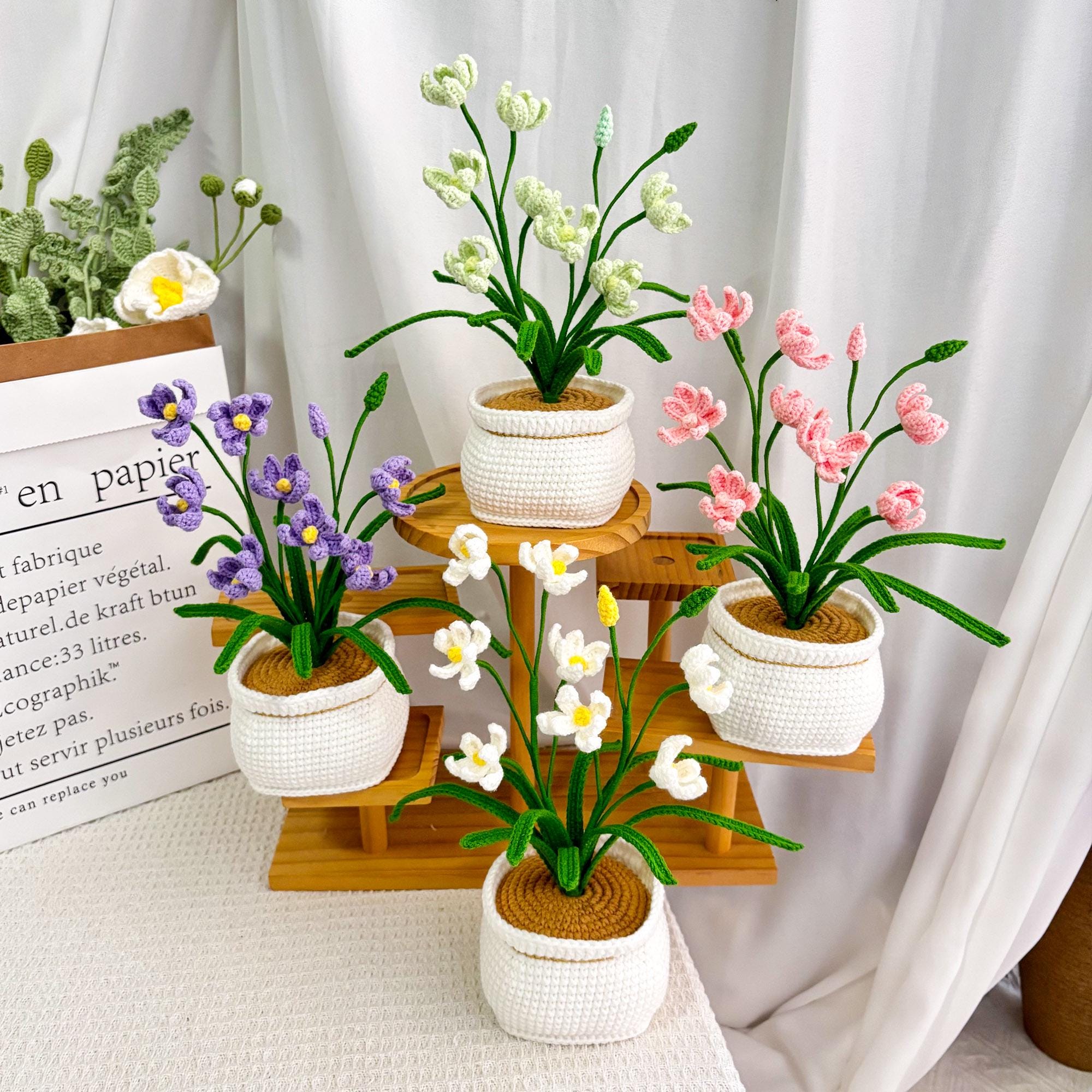 Handmade Crochet Orchid Plant – Potted – No Maintenance – Four Color Options