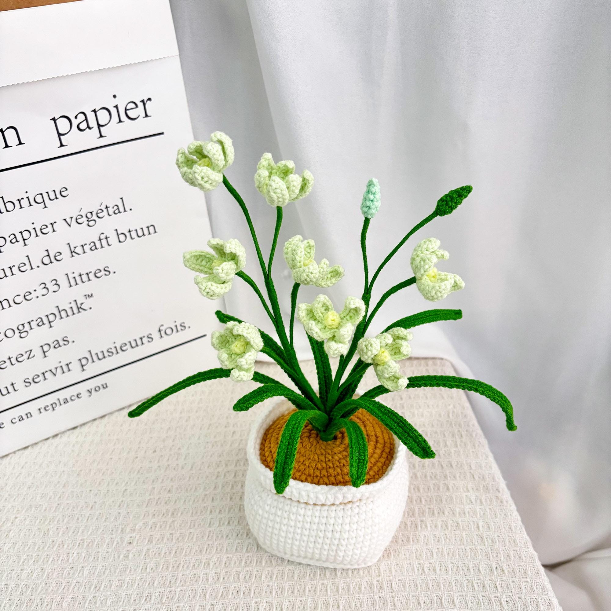 Handmade Crochet Orchid Plant – Potted – No Maintenance – Four Color Options