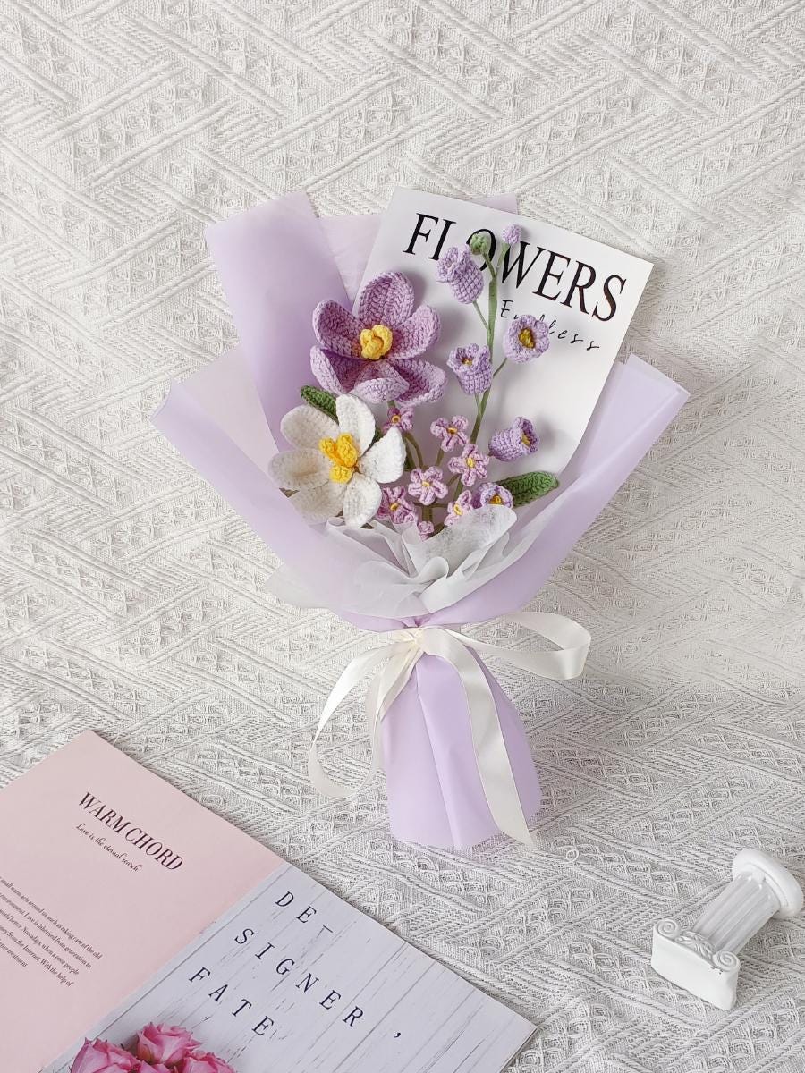 Knitted Rose Bouquet Handmade – Wedding, Party or Home Decor