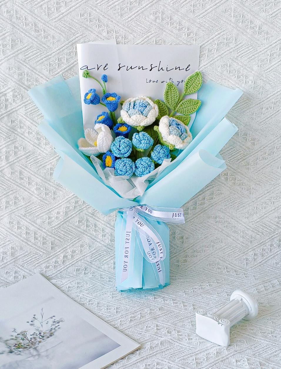 Knitted Rose Bouquet Handmade – Wedding, Party or Home Decor