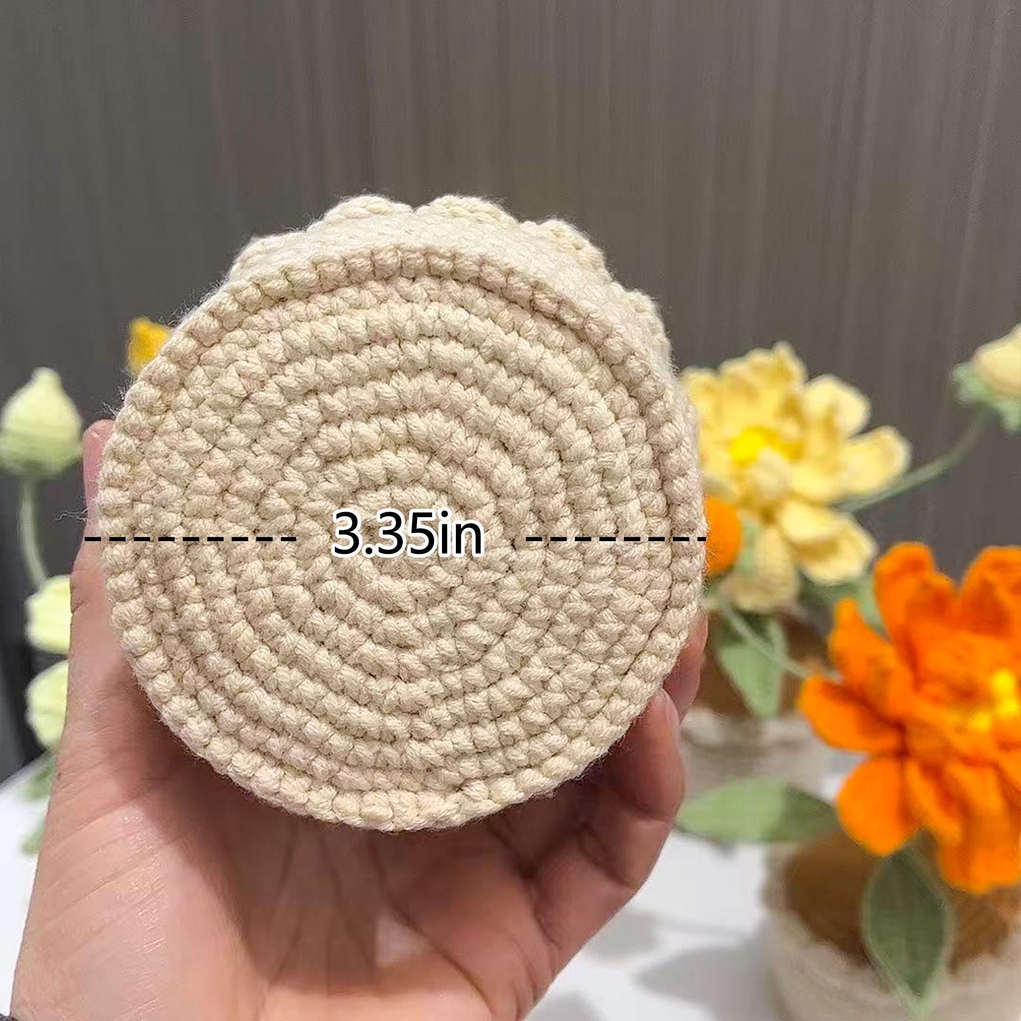 Handmade Crochet Banksia Rose Pot Plant – Five Colors