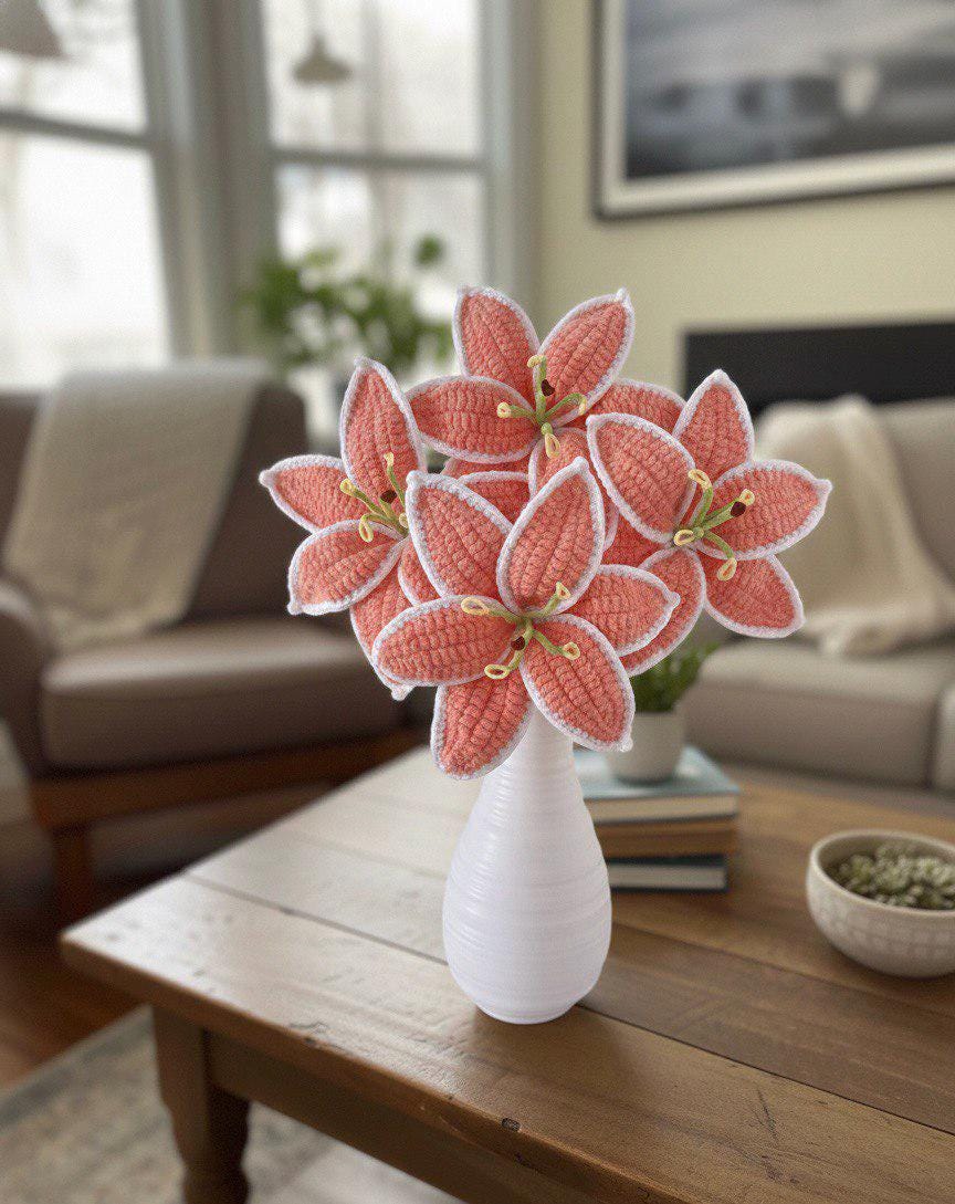 Handmade Crochet Flower Bouquet Home Decor Gift