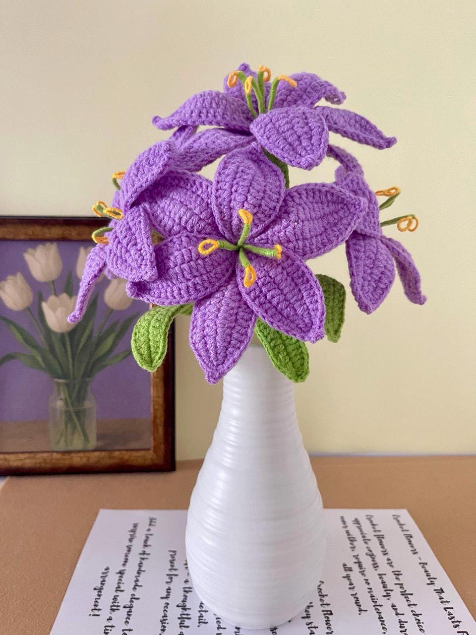 Handmade Crochet Flower Bouquet Home Decor Gift