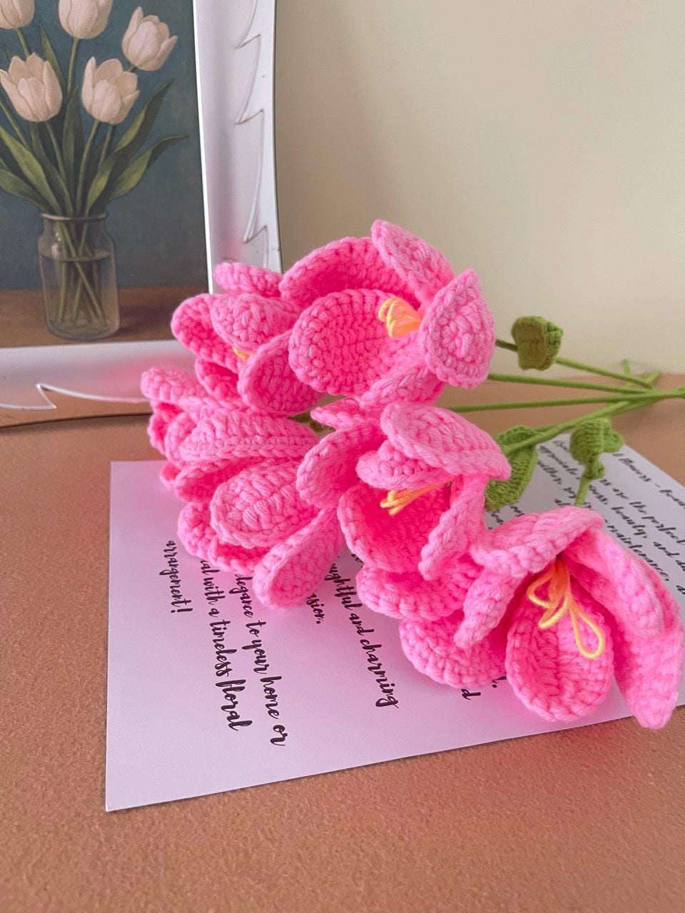 Handmade Crochet Flower Bouquet Home Decor Gift