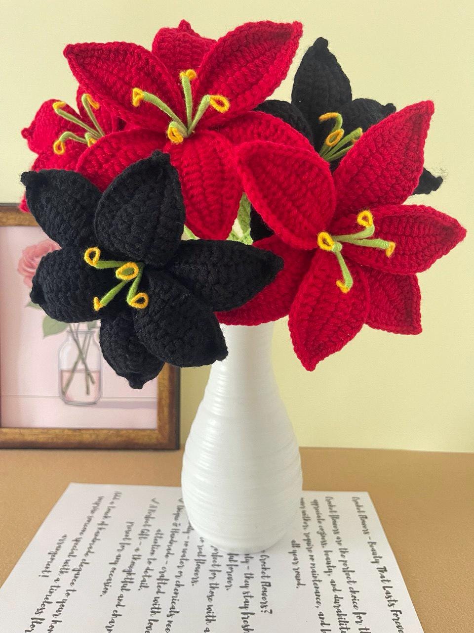 Handmade Crochet Flower Bouquet Home Decor Gift