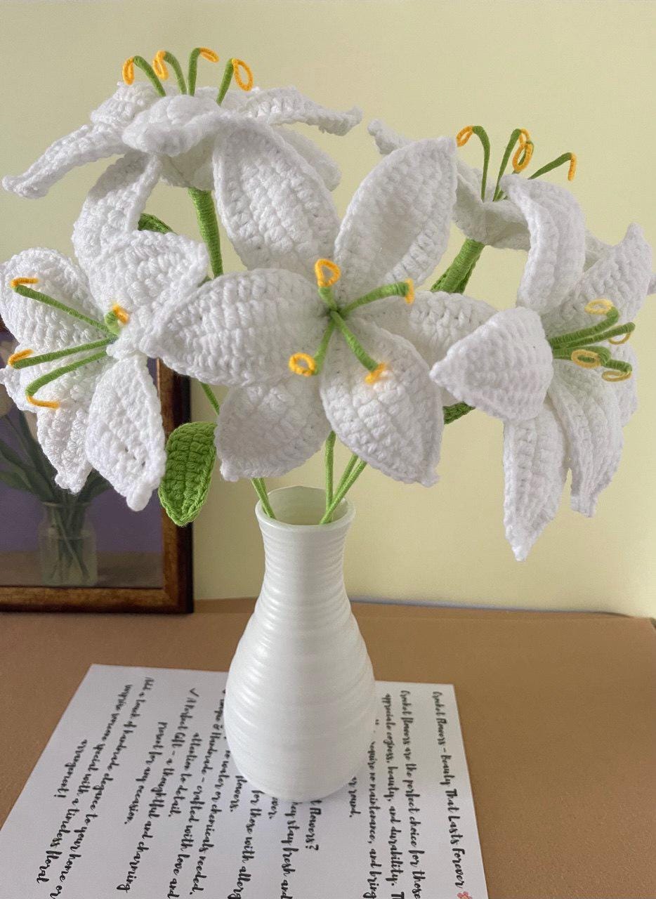 Handmade Crochet Flower Bouquet Home Decor Gift