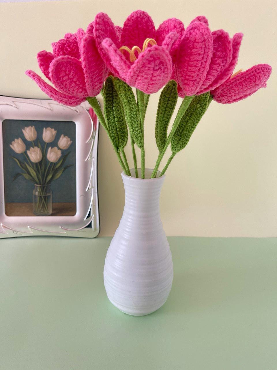 Handmade Crochet Flower Bouquet Home Decor Gift