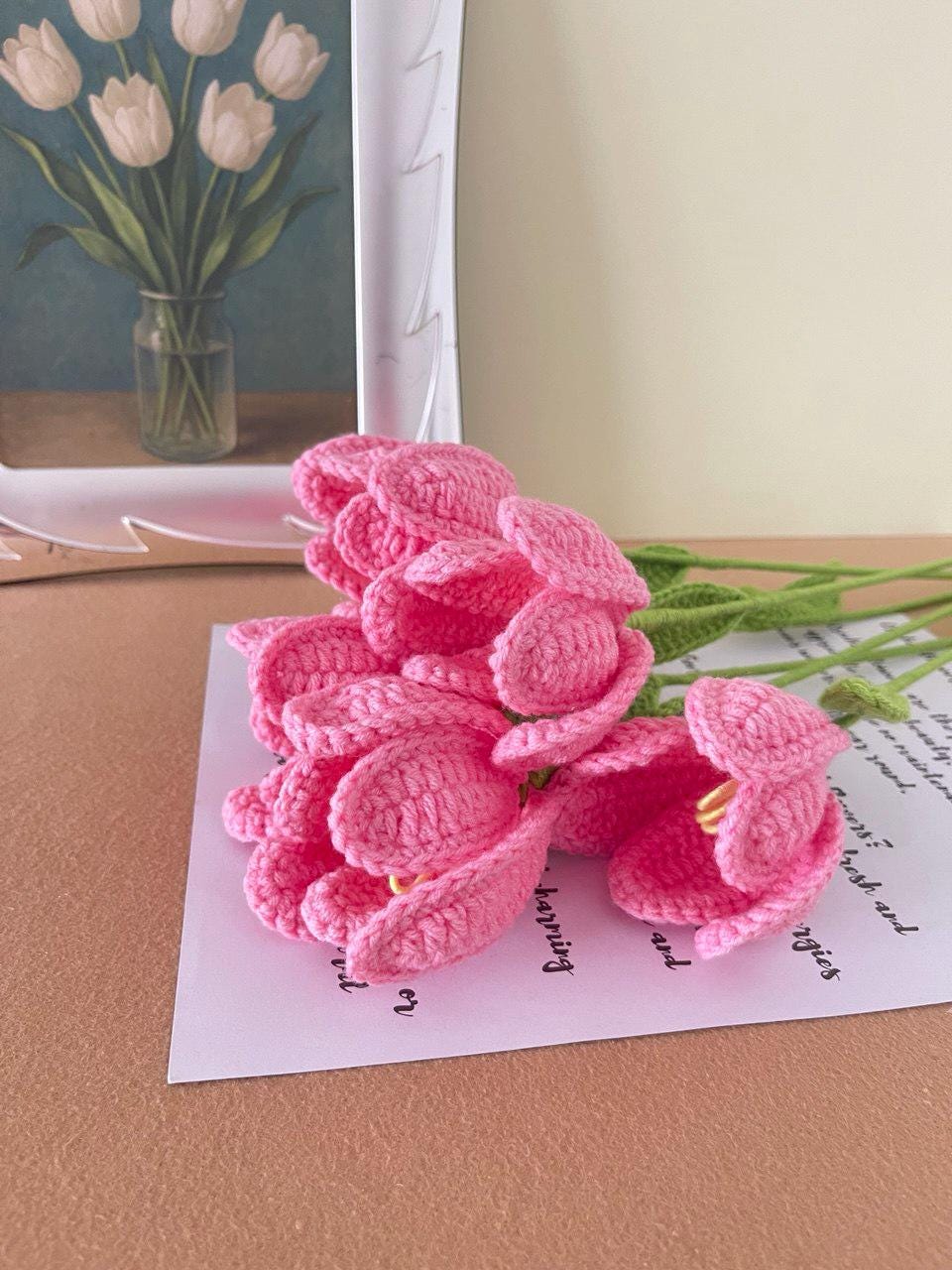 Handmade Crochet Flower Bouquet Home Decor Gift