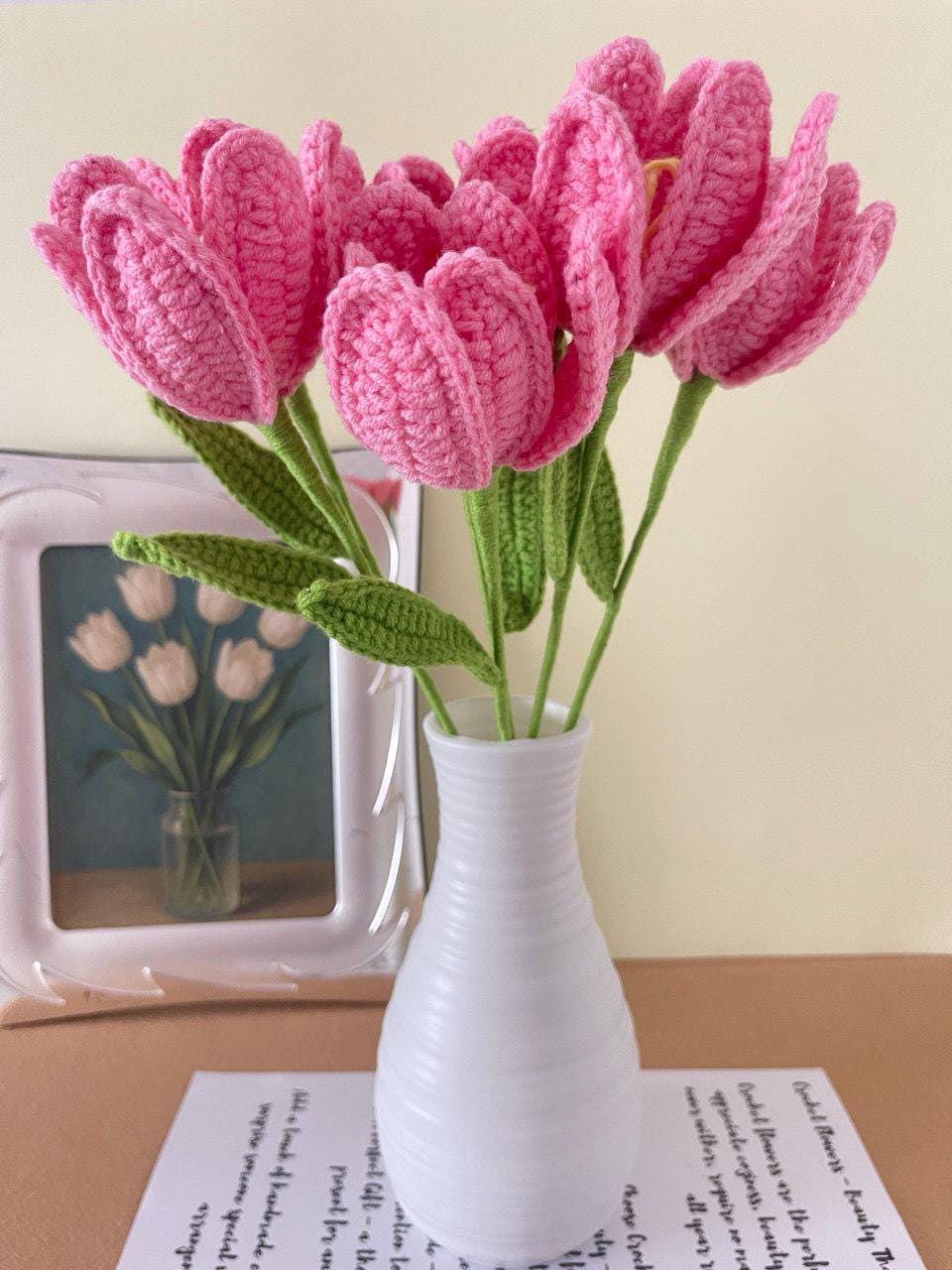 Handmade Crochet Flower Bouquet Home Decor Gift