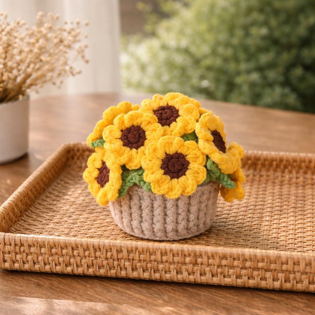 Handmade Crochet Flower Coaster – Coffee Coaster