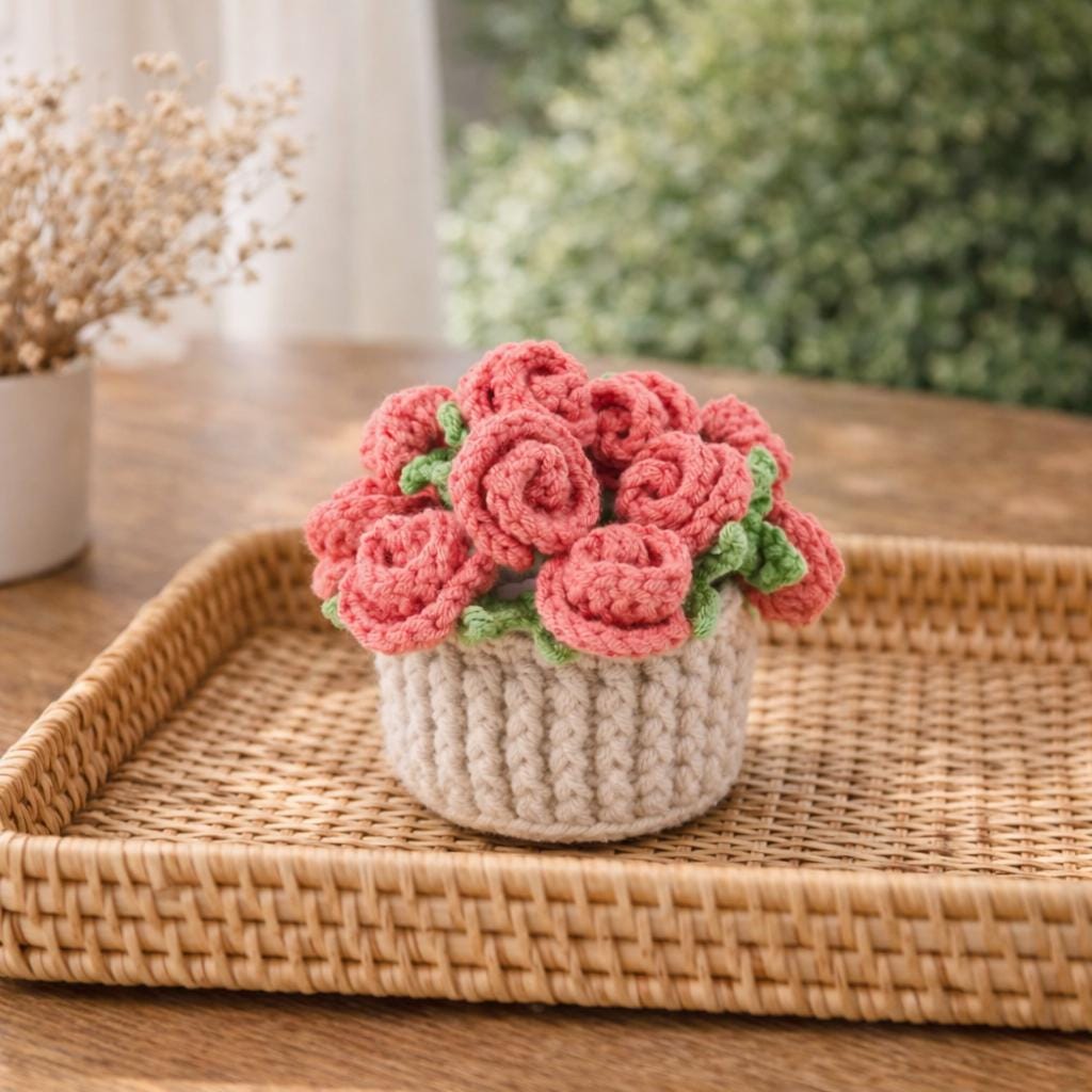 Handmade Crochet Flower Coaster – Coffee Coaster