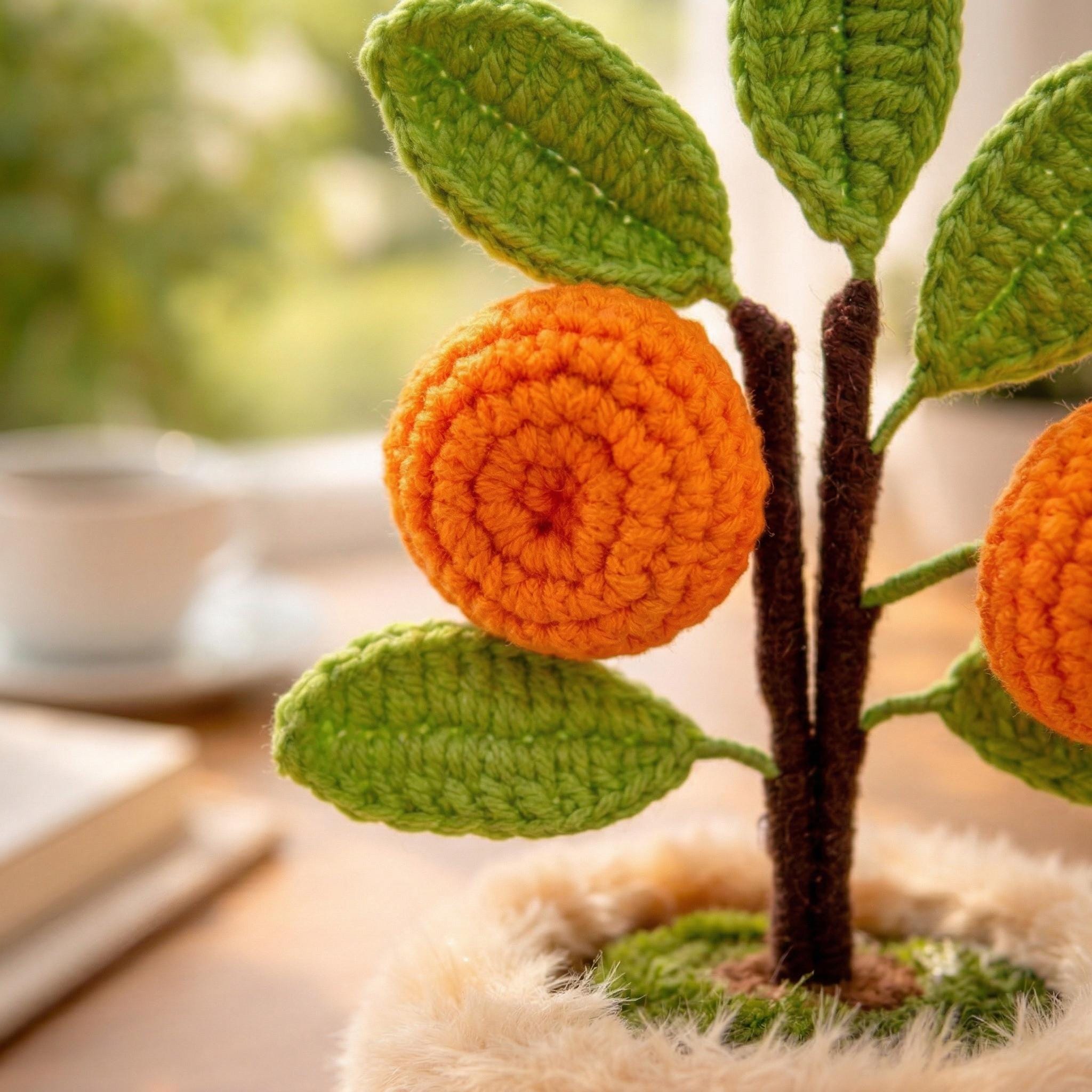Crocheted Potted Plants, Desktop Ornaments, Office Decor