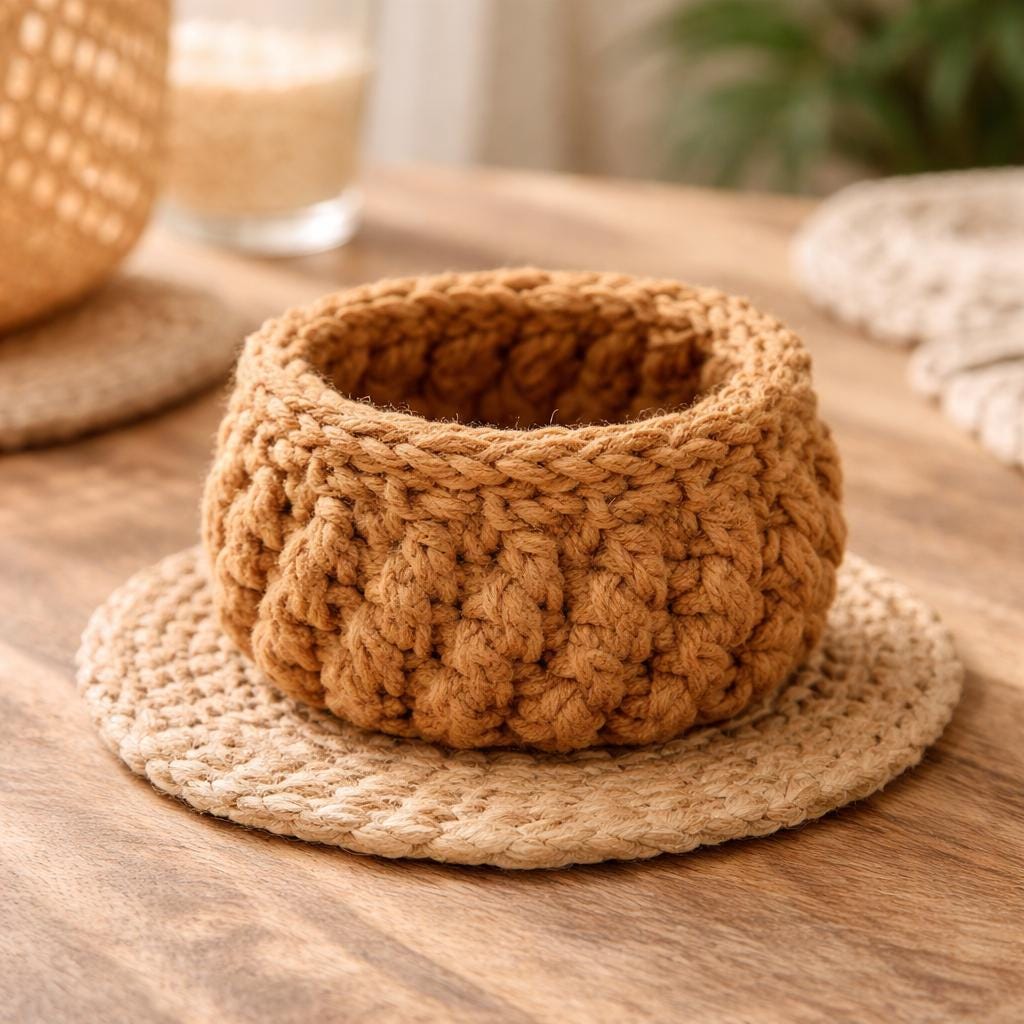 Crochet Coaster Set – Flower Shaped – Handmade