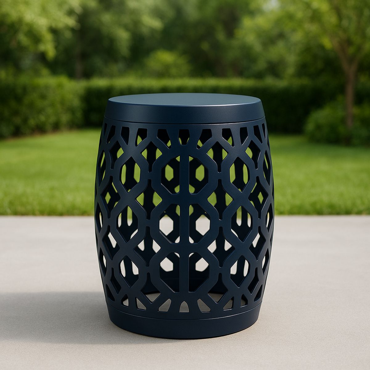 Kültéri acél ülőke kerek antracit kivitel Ø 35 cm