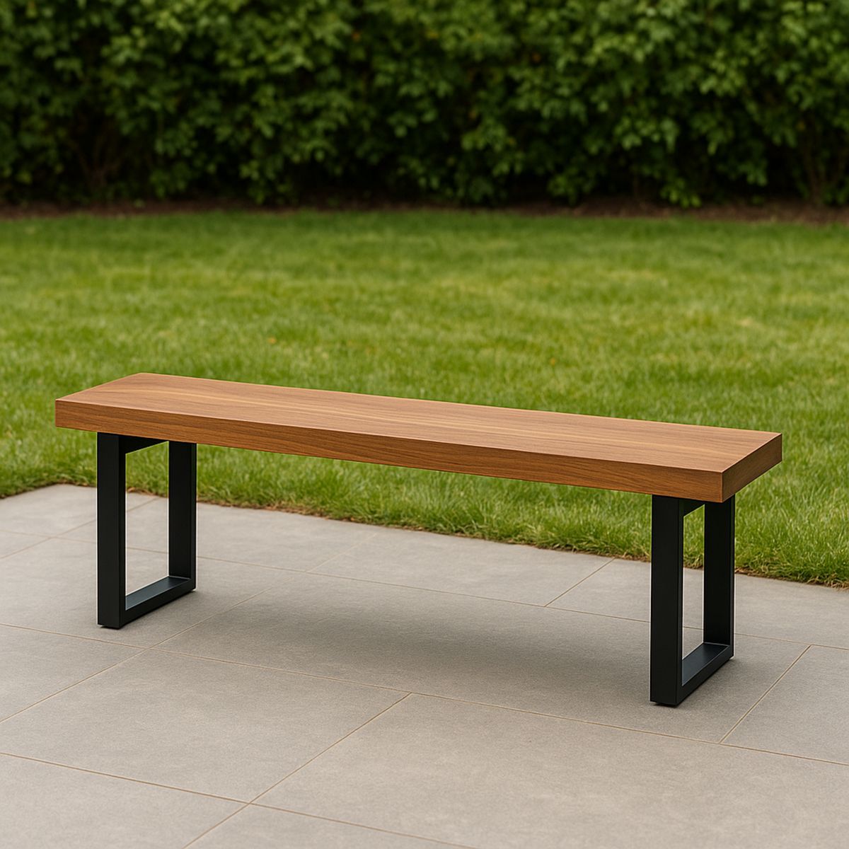 Kerti pad akácfa acél lábakkal 180 cm