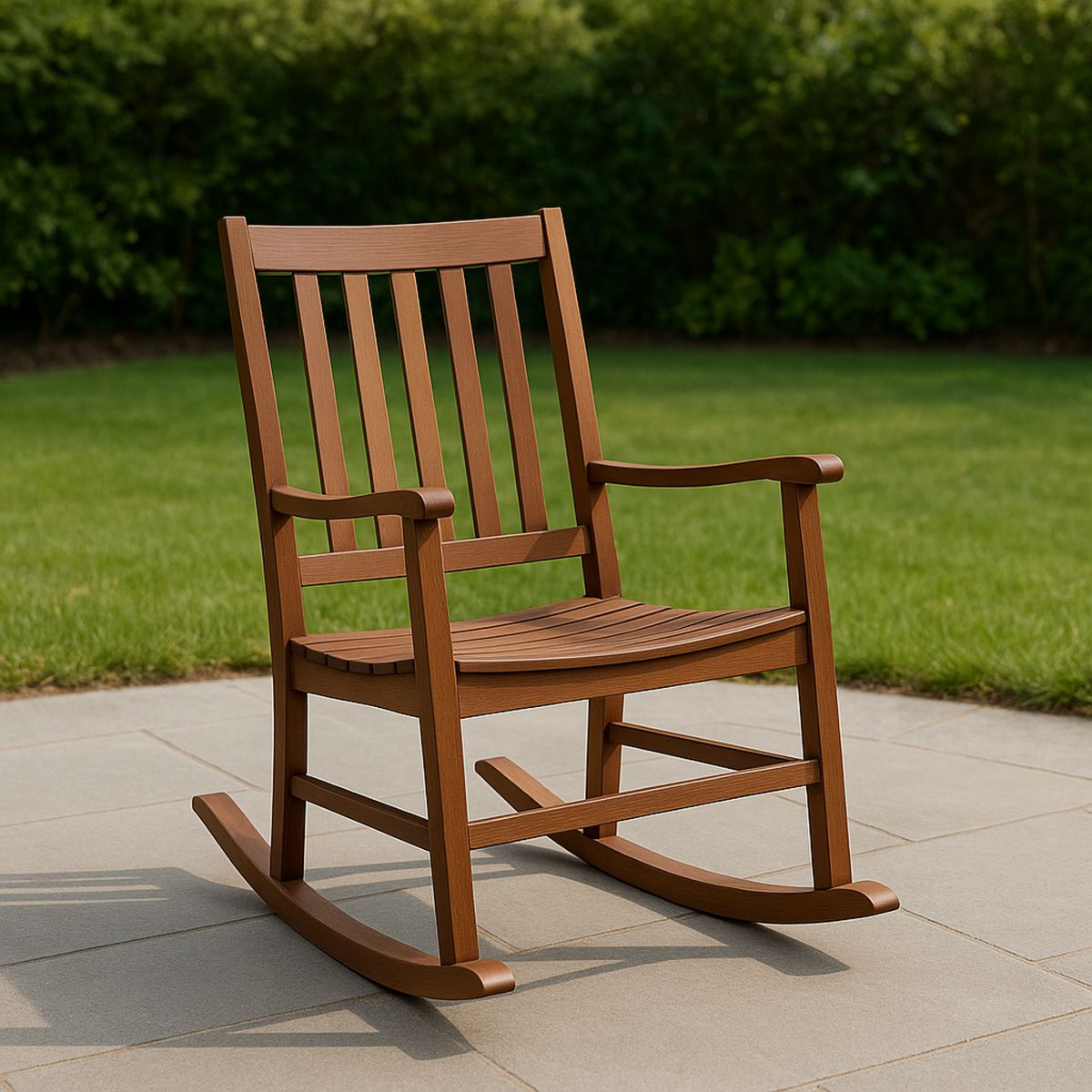 Fa kerti hintaszék barna